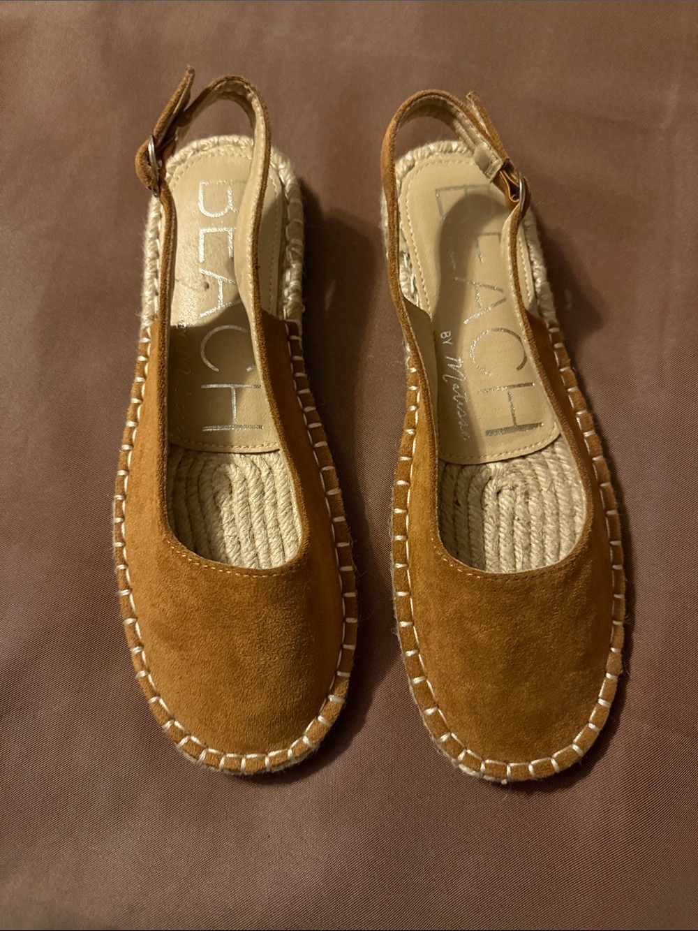 Matisse Brown Suede Slingback Espadrille Flats